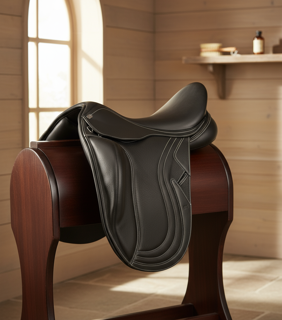 Carl Hester Jaguar dressage saddle without riding whip