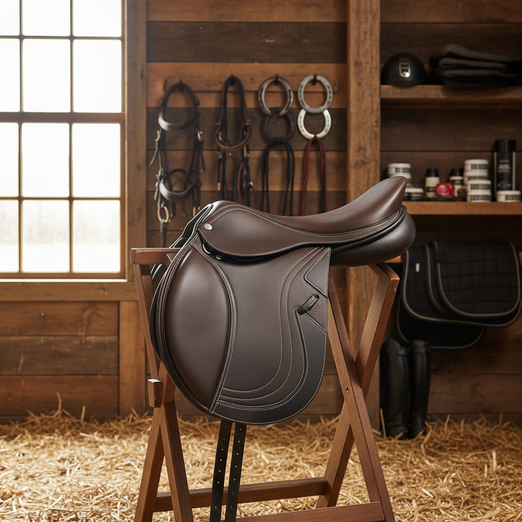 Pessoa Legend Youth Saddle in Tack Room