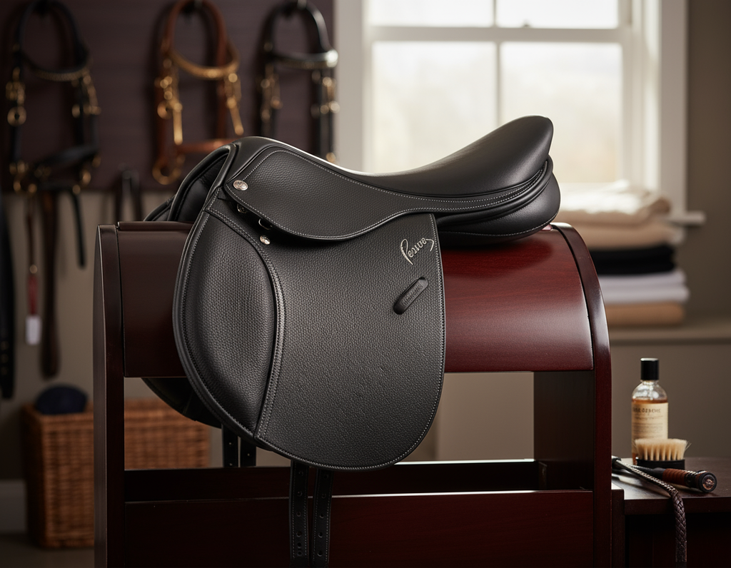 Pessoa Pony saddle in black leather
